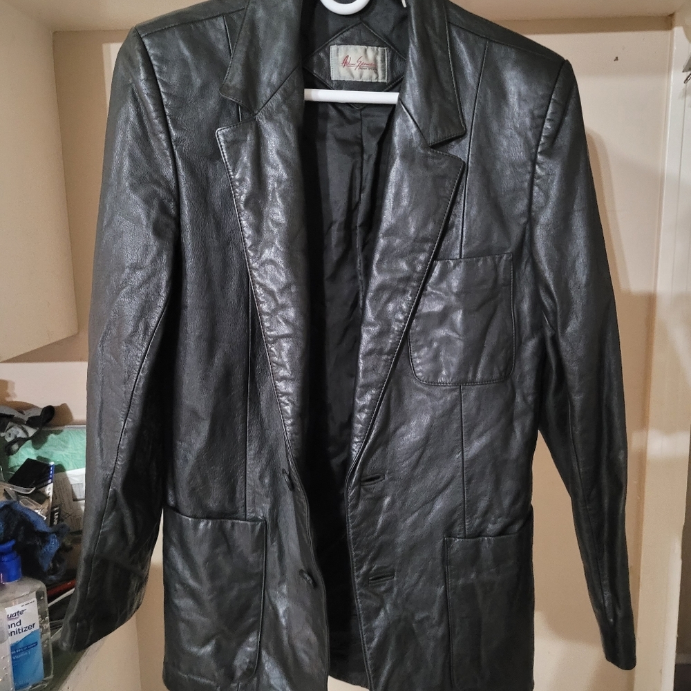 Vintage Adam Spencer Leather Women's Blazer size 36